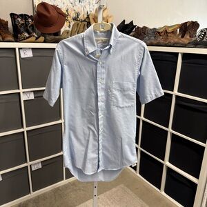 Sears Roebuck & Co Vintage Light Blue Men's 14 1/2 Short Sleeve Button Shirt